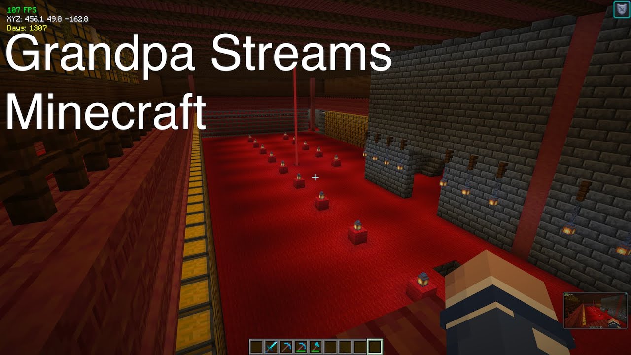 Grandpa Streams Minecraft