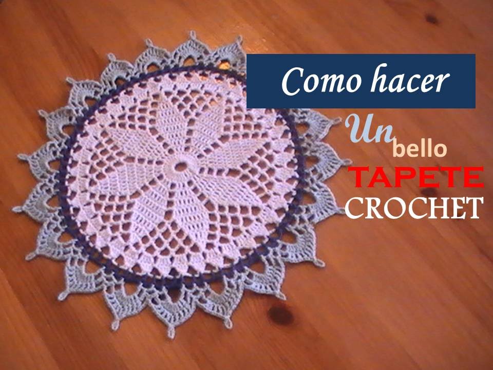 TAPETE a CROCHET con estrella, paso a paso (diestro)