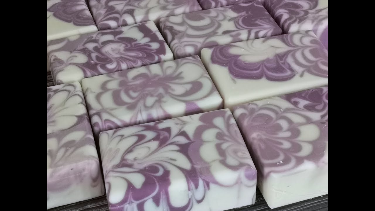 Flower Swirl Technique Handmade Soap 牡丹花渲染技巧手工皂