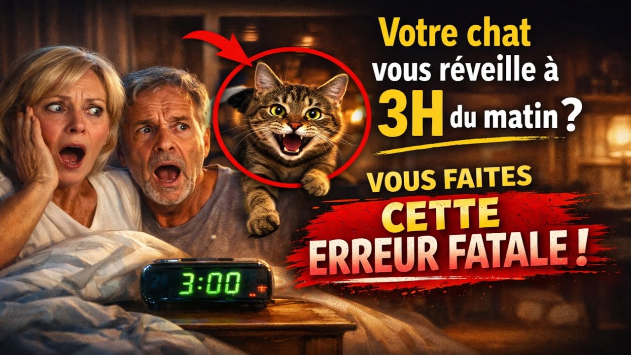 Votre chat vous réveille à 3H du matin ? 🙀 Vous faites CETTE ERREUR FATALE !