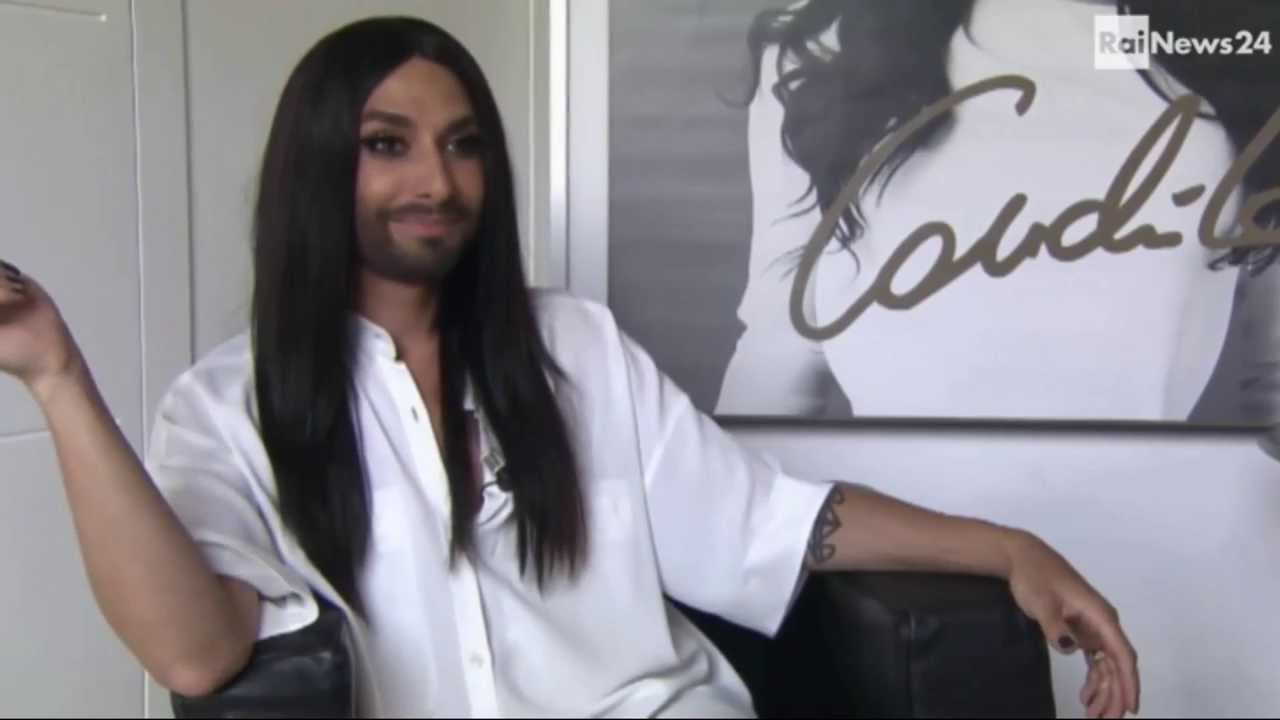 Conchita Wurst - Italian TV RaiNewa24 09.06.2015