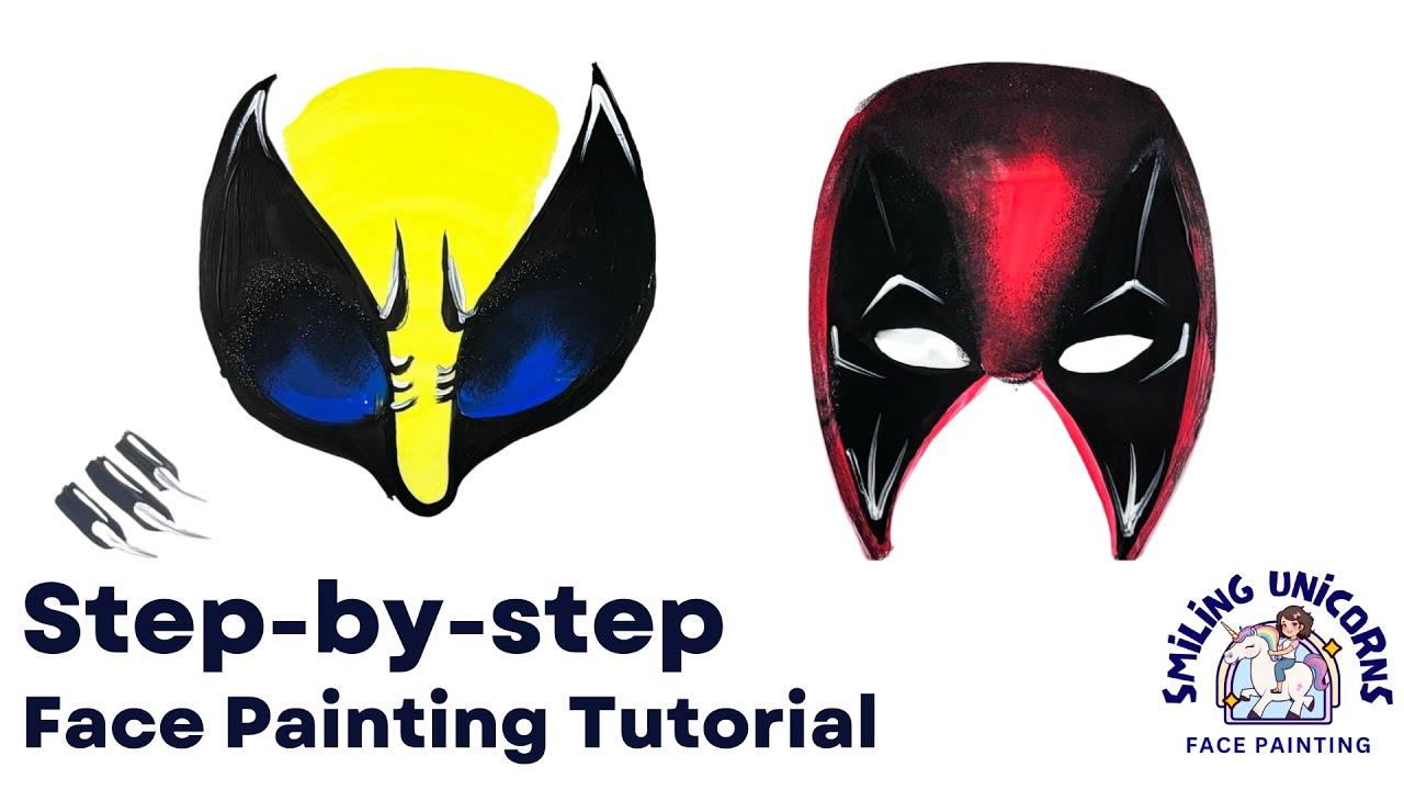 Easy Deadpool and Wolverine Face Painting Tutorial