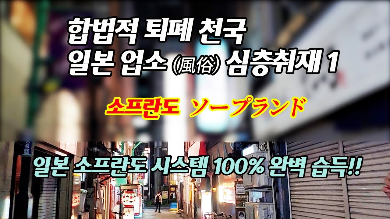 합법적 퇴폐 천국 일본 업소 심층취재1 소프란도