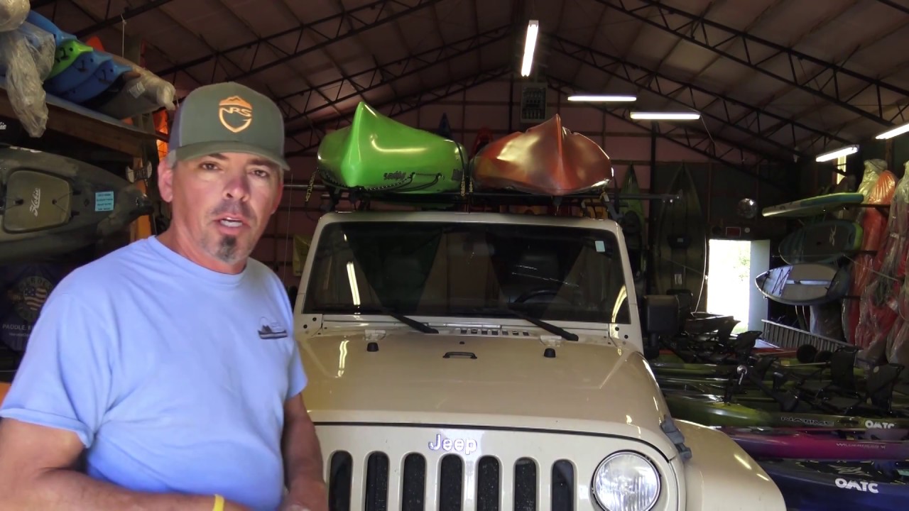 How to strap a kayak to your roof!