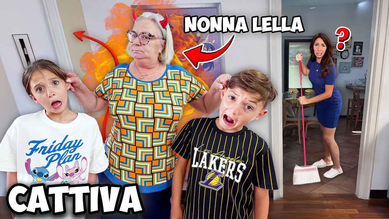 LA NONNA LELLA DIVENTA CATTIVA E METTE IN CASTIGO FIGLIACHIARA E FIGLIODIEGO!