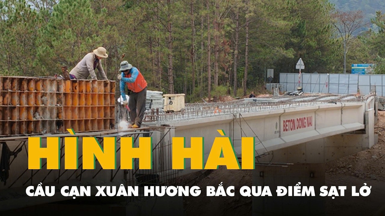Hình hài cầu cạn Xuân Hương bắc qua điểm sạt lở trên đèo Mimosa Đà Lạt
