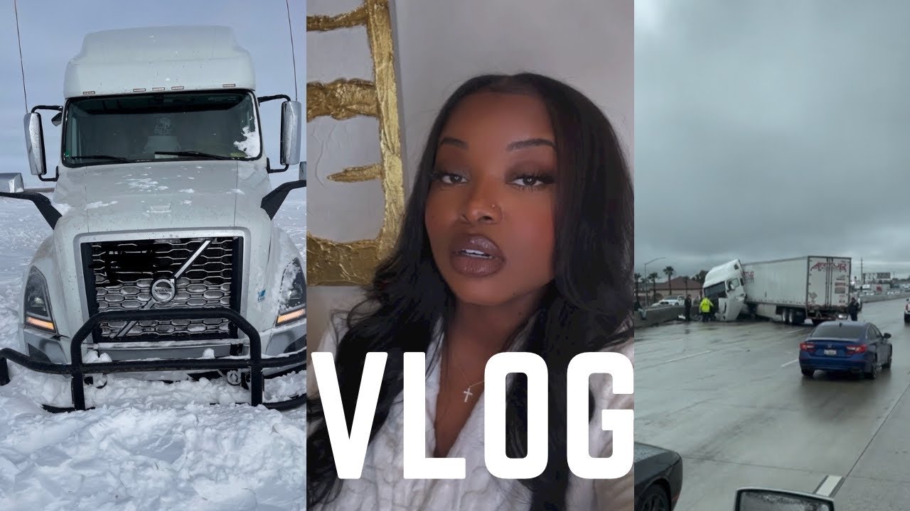 ✨FEMALE TRUCKER VLOG ✨OUR TRUCK WENT OFF THE ROAD + MORE ACCIDENTS