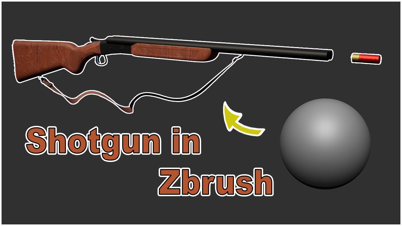Modeling a Double Barrel Shotgun in Zbrush Timelapse