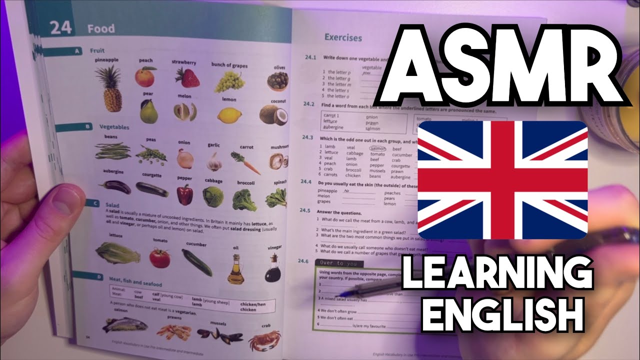 ASMR study English with me 🇬🇧 1 hour study vocabulary