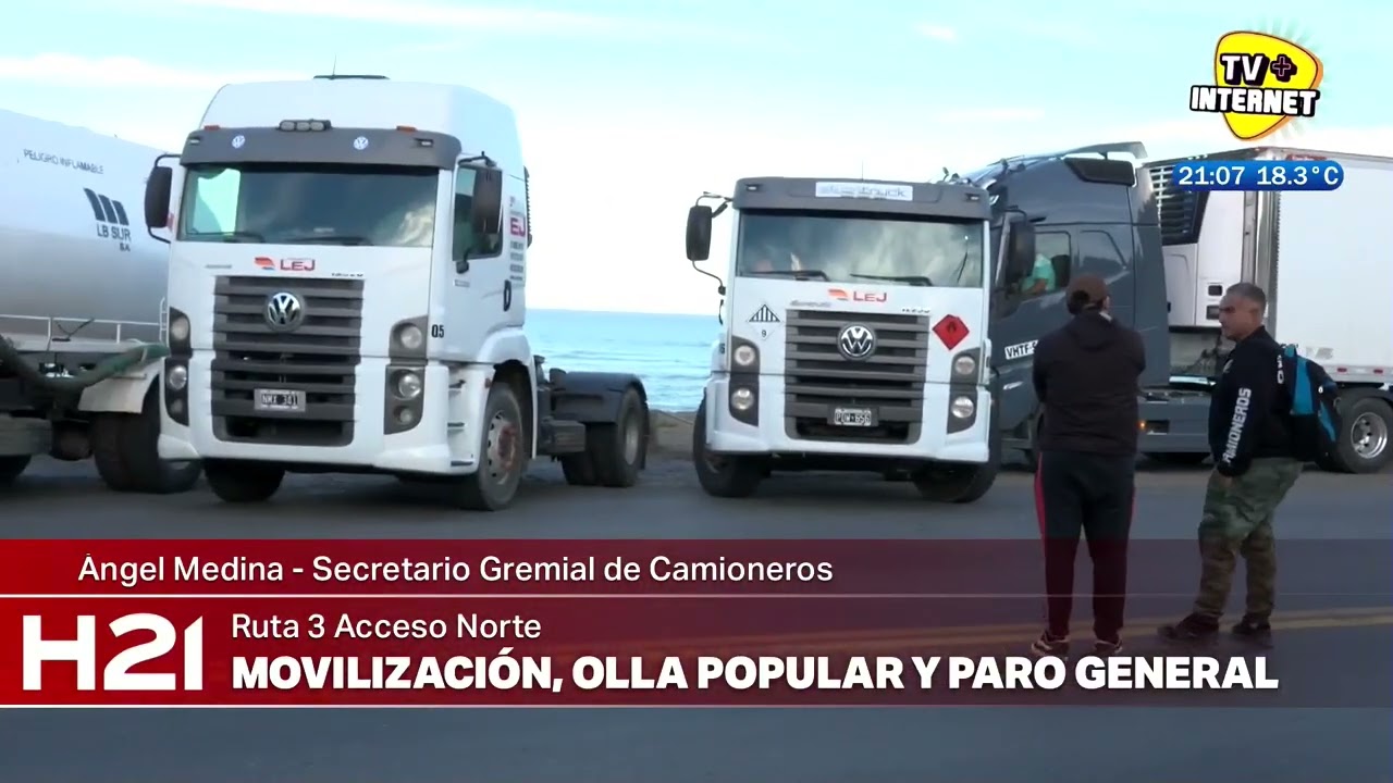 Urgente: paro general de la CGT. Camioneros se dirigen a la ruta 3.