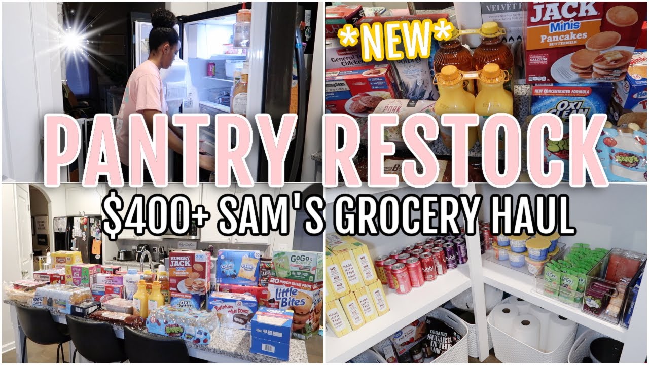 *NEW* HUGE PANTRY RESTOCK & ORGANIZE WITH ME | $400+ SAM'S GROCERY HAUL |  @KarmenKay