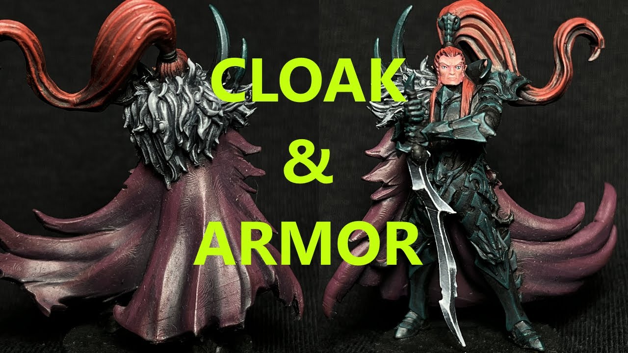 How to Paint Black Armor & Cloak. Dark Eldar/Drukhari