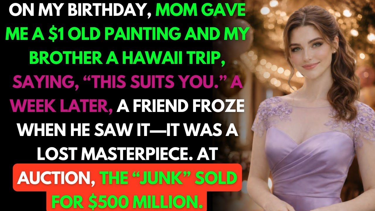 On My Birthday, Mom Gave Me A $1 Painting And My Brother A Hawaii Trip—Then I Auctioned It For $500M