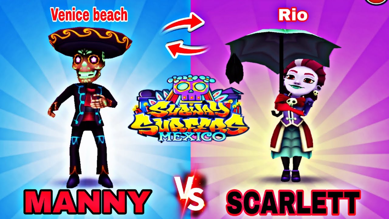 New Subway Surfers Maxico Halloween Special gameplay 🔥 Scarlett vs Manny set 