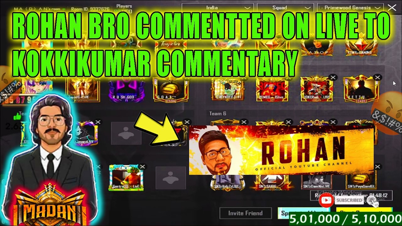 |ROHAN BRO COMMENTTED ON LIVE TO KOKKIKUMAR COMMENTARY|BRO BTS JEICHATHUKU APRM BTS SUPPORT PANUNGA