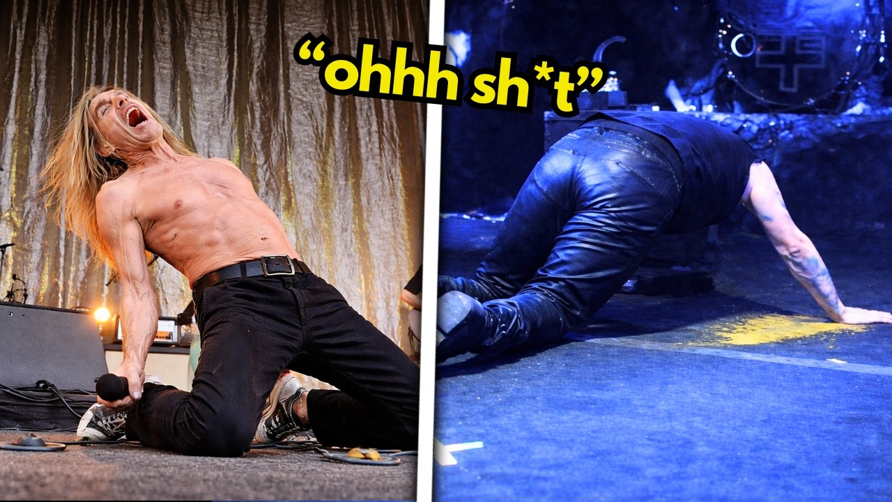 Самые смешные падения и неудачи рок-звезд, запечатленные на камеру.