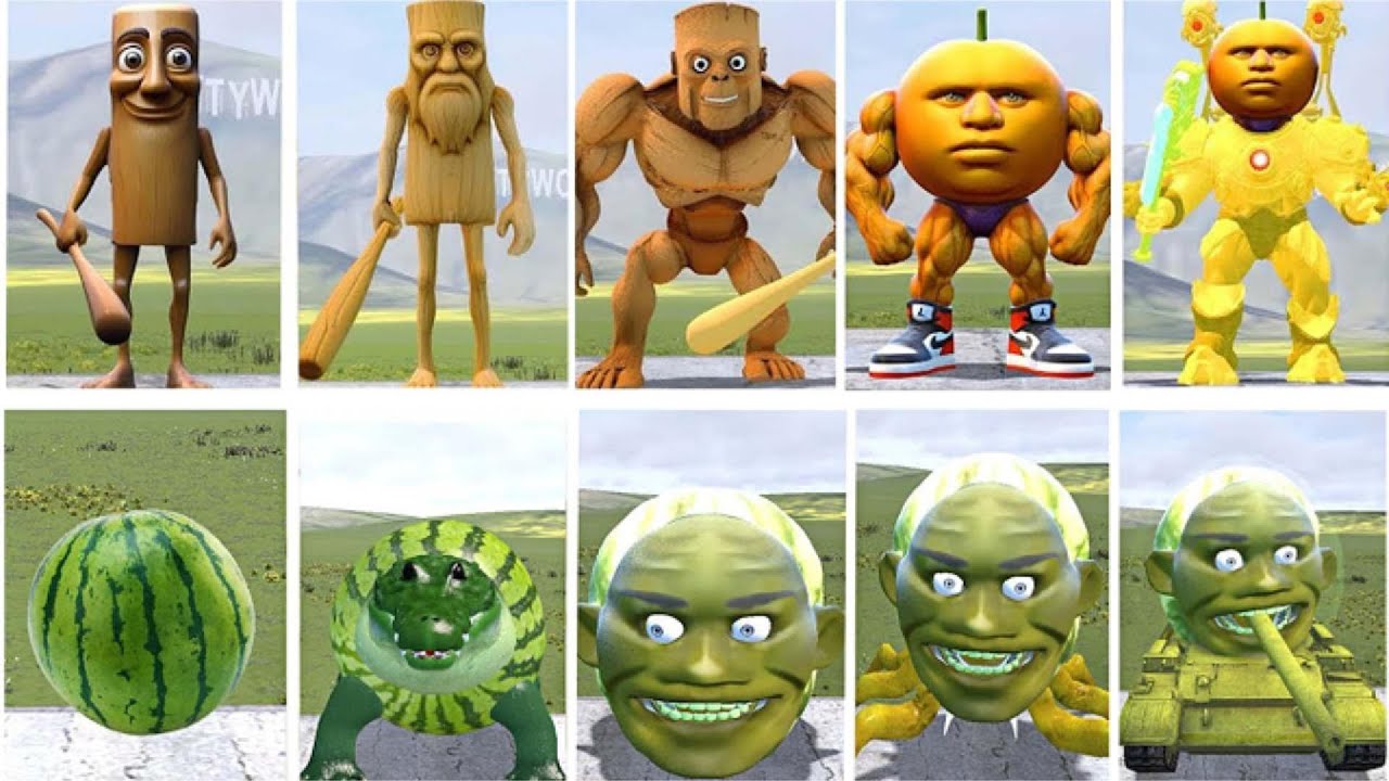 EVOLUTION OF ALL ODINDINDUN VS NEW CURSED LIN GANG MELON WHO WILL WIN? in Garry's Mod!