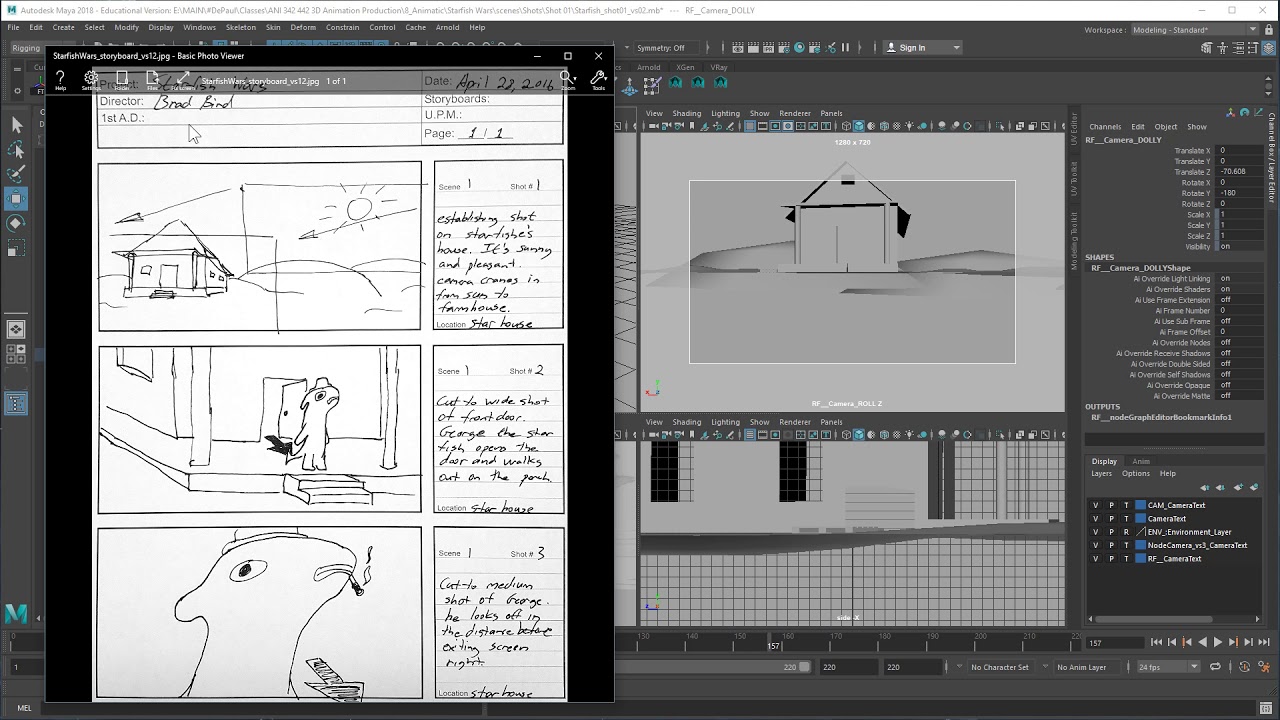 Animating the Camera in Maya (compound moves)