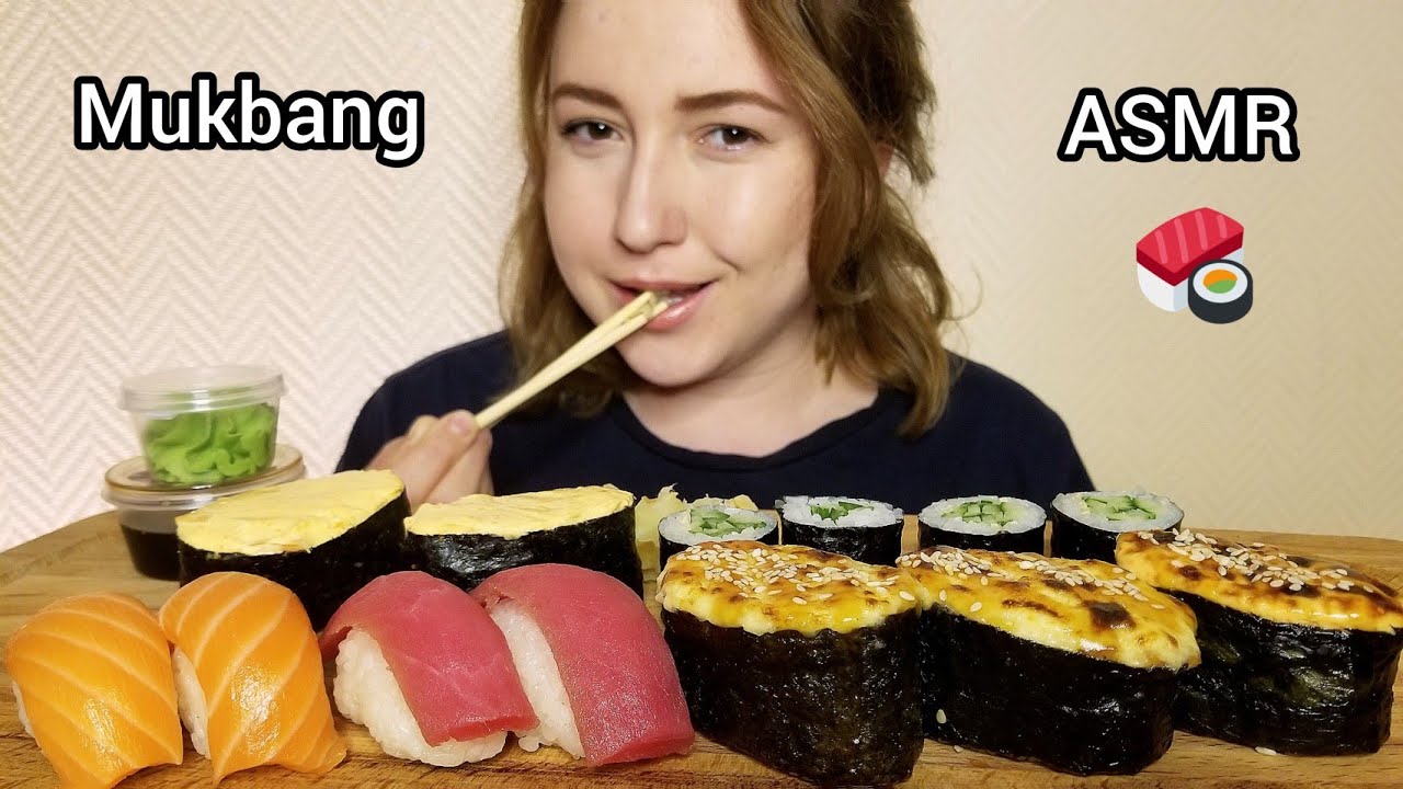 СУШИ РОЛЛЫ МУКБАНГ ЗАПЕЧЕННЫЕ гунканы АСМР | SUSHI ROLLS MUKBANG ASMR 먹방 eatingshow