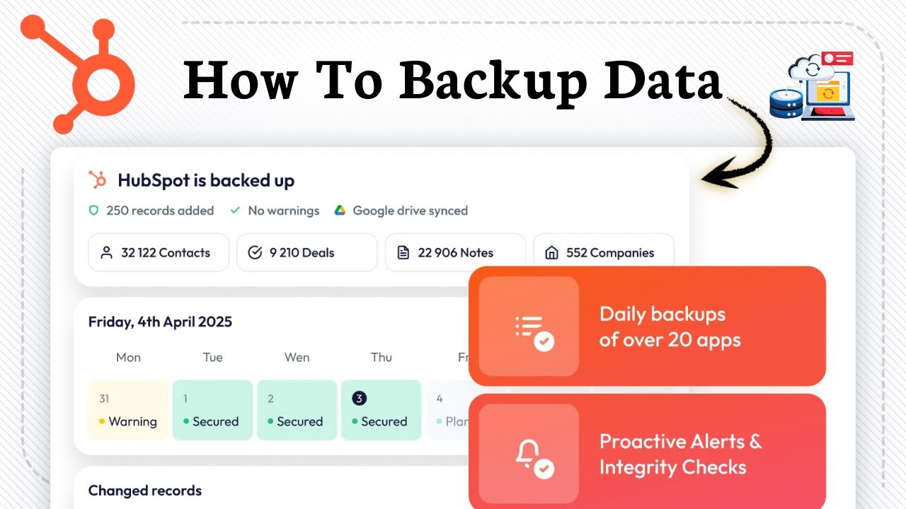 How To Backup Data in Hubspot (for data protection)