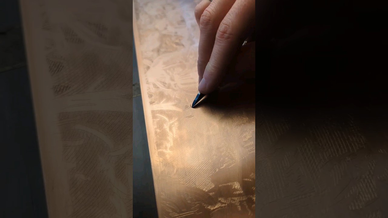 Sun Copperplate Engraving Process by Reinis Gailītis. #art #engraving #printing #history #artist
