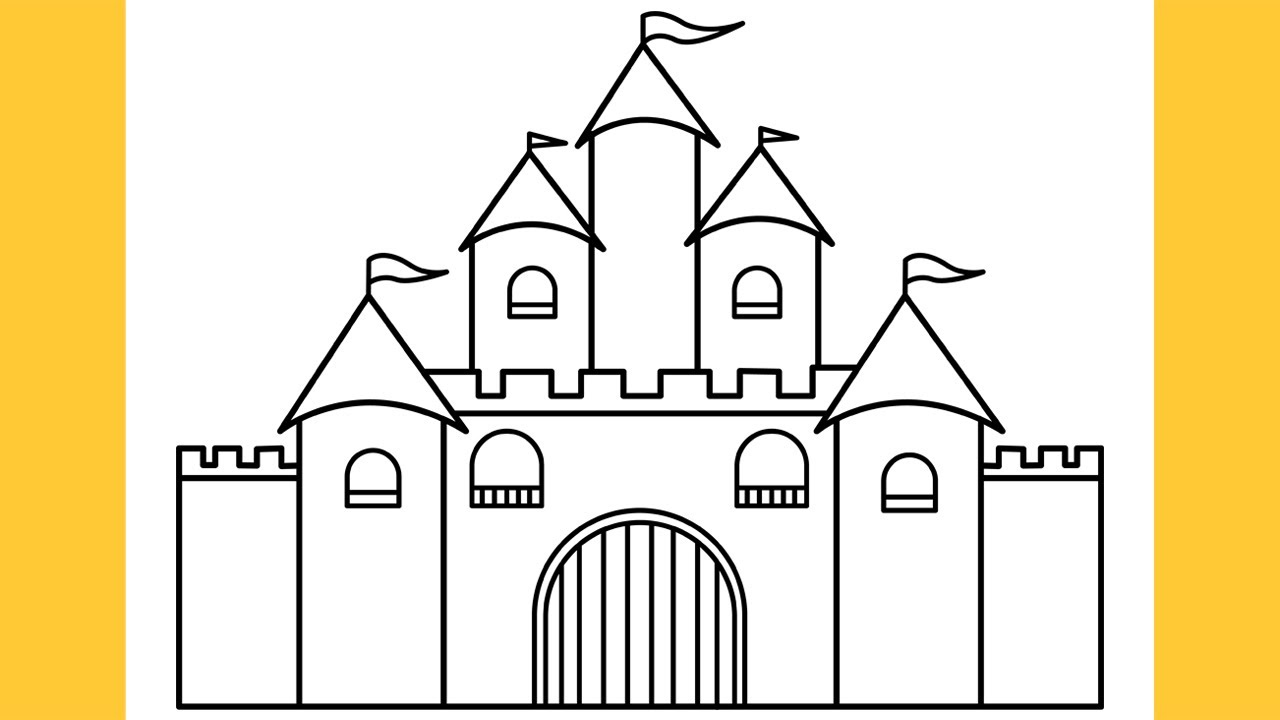 How to Draw a CASTLE! Easy Castle Drawing Tutorial (Step by Step)