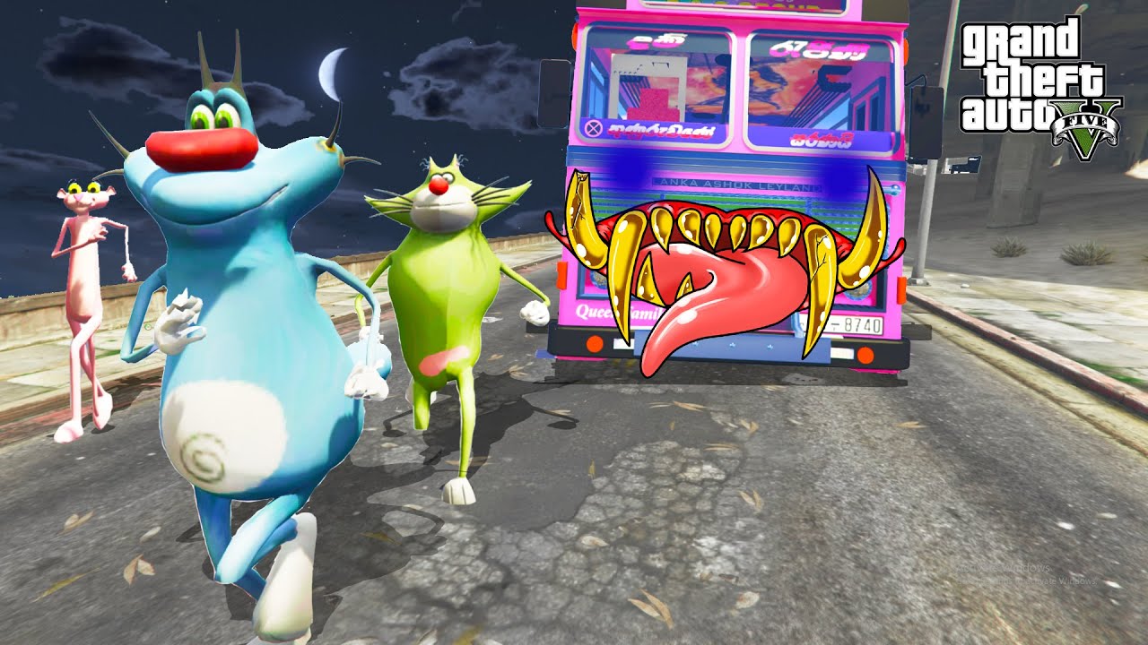 GTA 5 : OGGY And JACK Found Cursed Killer BUS In GTA 5 !