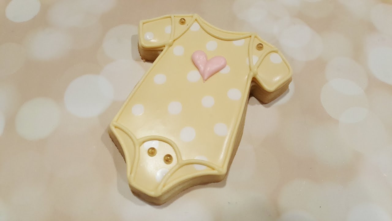 Baby Onesie Sugar Cookies on Kookievision by Sweethart Baking Experiment