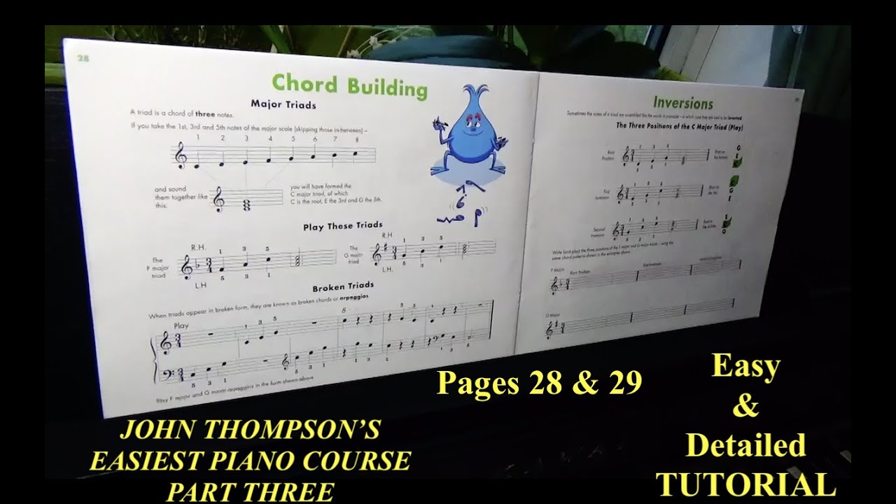 Learn Chords and Inversions – John Thompson Easiest Piano Course Tutorial