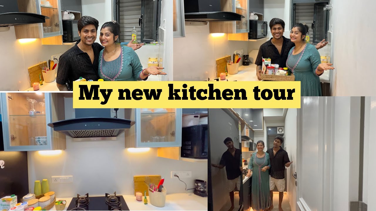 My new kitchen tour || Apne naye kitchen ko mampi ne sajaya aise❤️🥰 #newkitchentour #kitchentour
