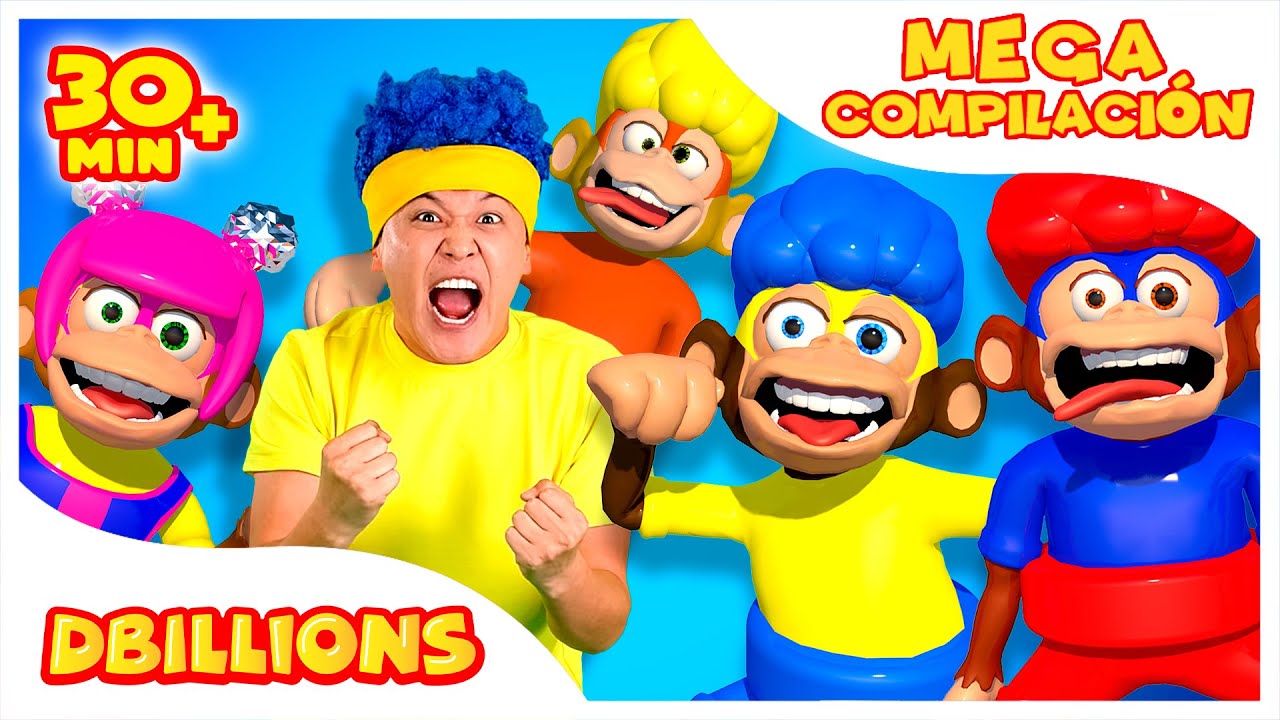 ¡Monos molestos! | MEGA Compilación | D Billions Canciones Infantiles