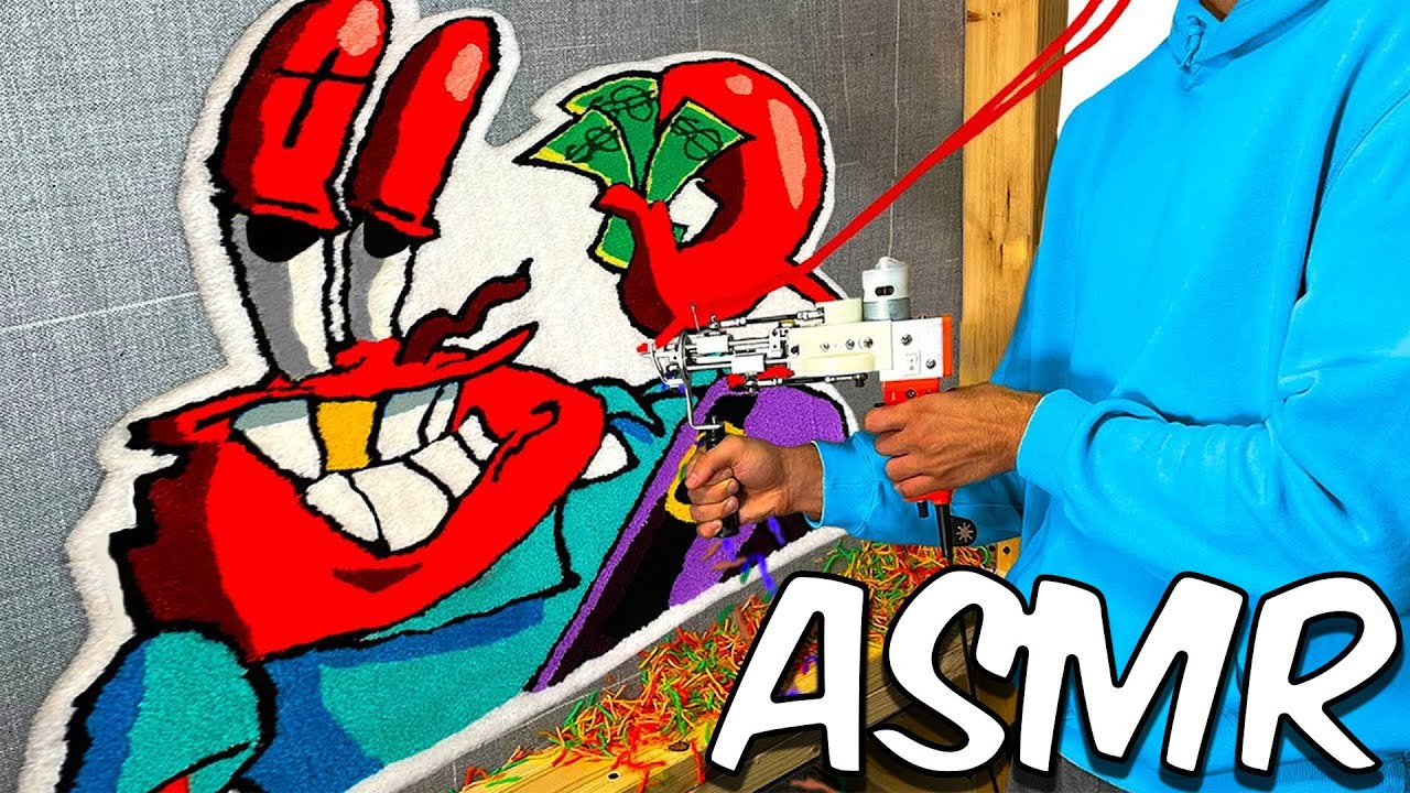 ASMR Rug Tufting | Kash Krabs (Start To Finish)