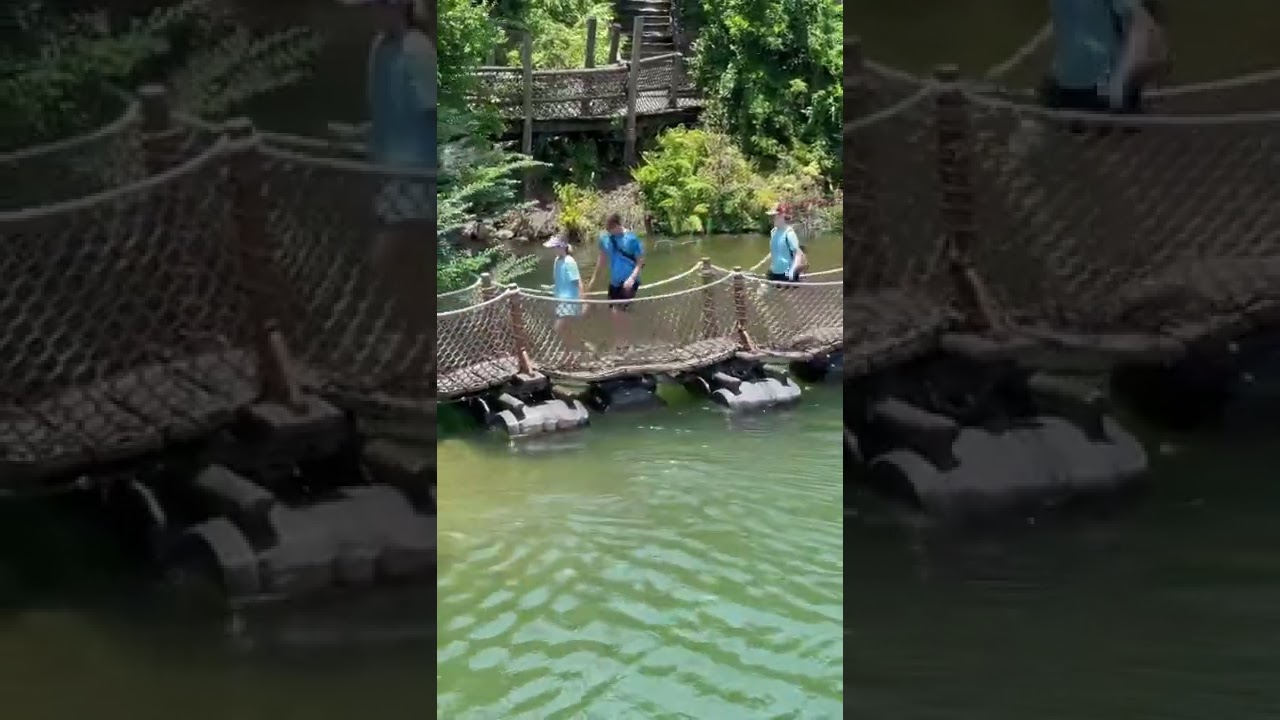 The Barrel Bridge on Tom Sawyer Island