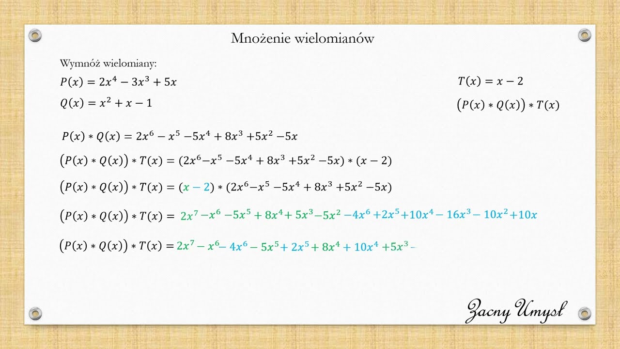Mnożenie wielomianów - prosto i zrozumiale!