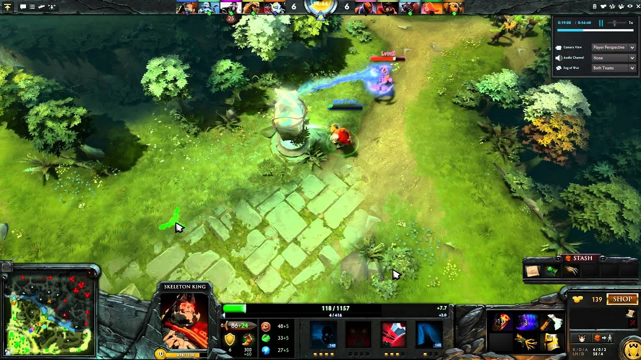 DOTA 2 Fail Clips #1 - Anti-mage executes a questionable assault upon Skeleton King