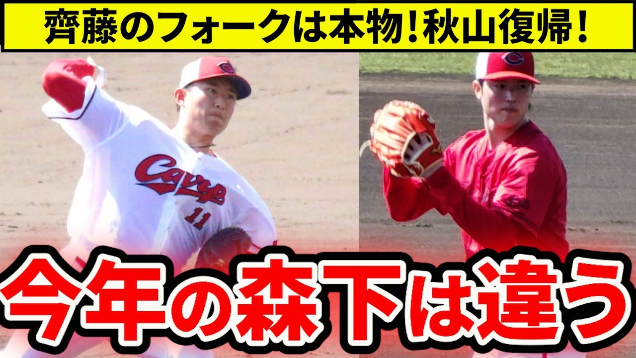 【広島シート打撃まとめ】森下今年はやってくれそう？齊藤フォークやはりすごい！秋山インフルから復帰で状態万全！【広島東洋カープ】