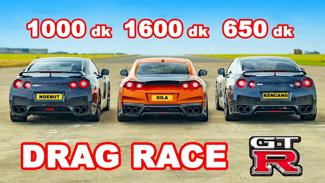 Nissan GT-R 1600 dk v 1000 dk v 650 dk: DRAG RACE
