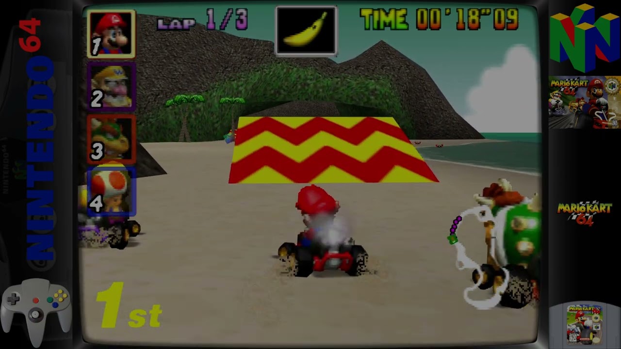 Mario Kart 64 (N64 - 1996, Nintendo EAD) | Mushroom Cup 50cc 1st Place w/retroachievements