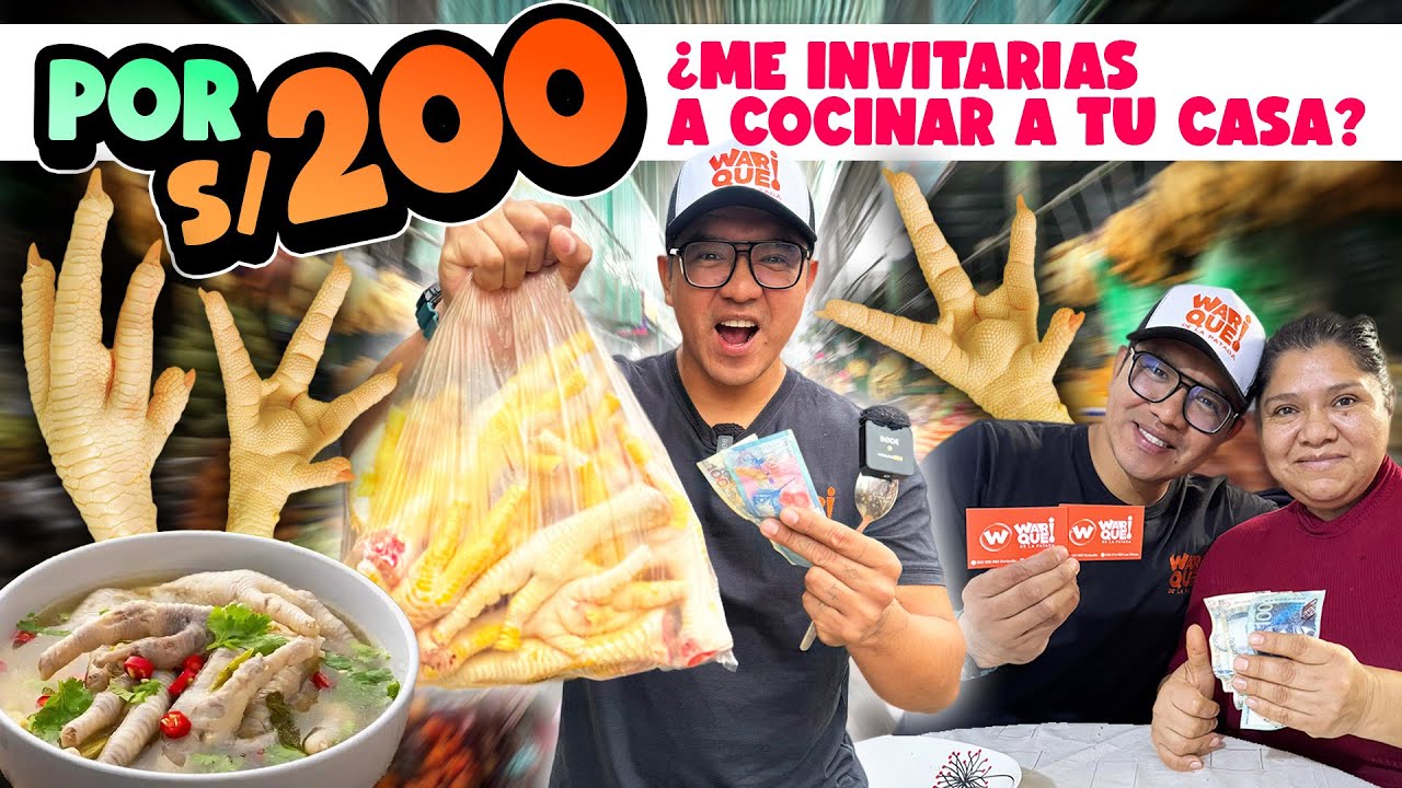 TE DOY 200 soles SI ME PREPARAS SOPA DE PATA DE POLLO ¿ACEPTARÍAS EL RETO? | RETO DE COCINA🇵🇪