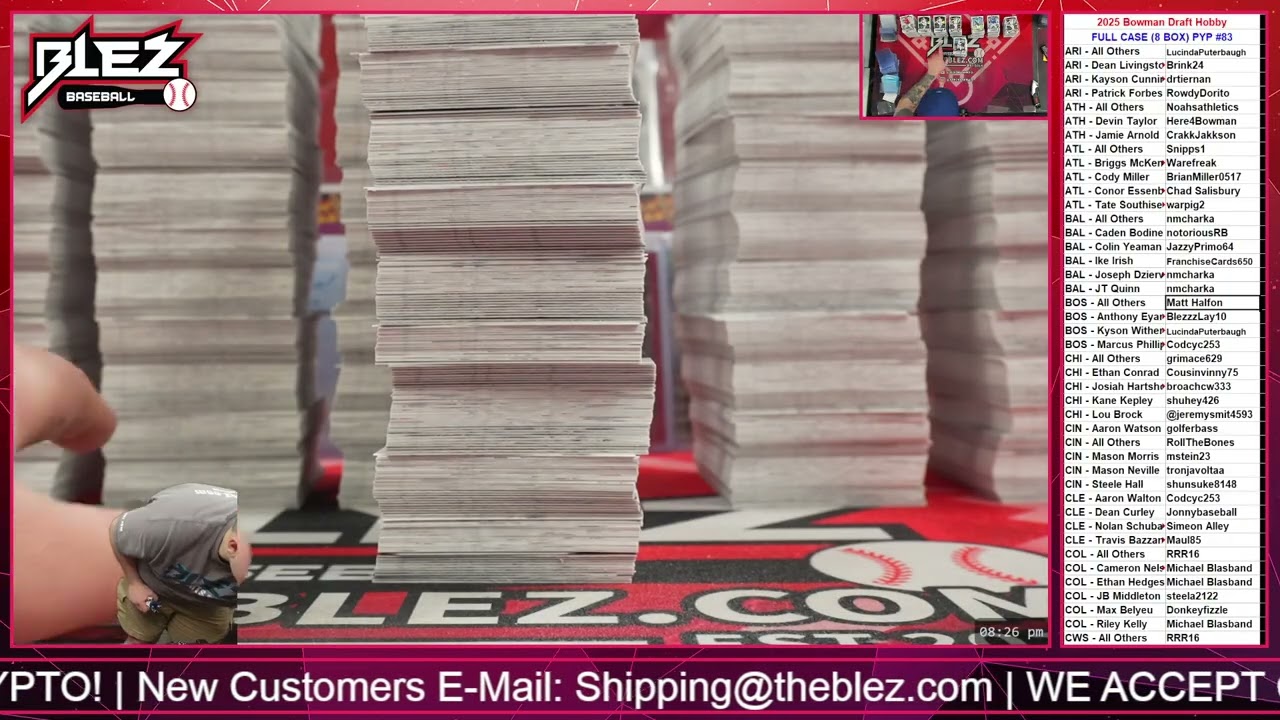 2025 Bowman Draft Hobby FULL CASE BREAK #83 PICK YOUR PLAYER