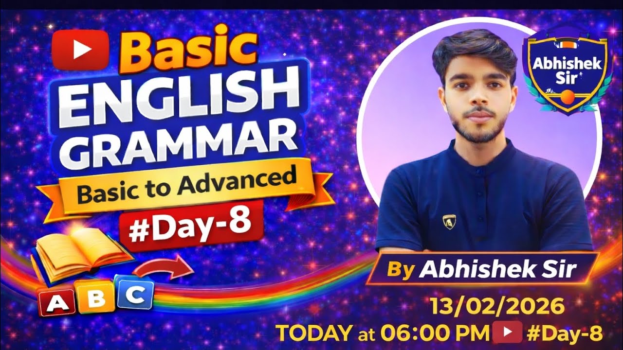 Basic English grammar#Day 8 #English grammar#by Abhishek Sir @OfficialAbhisheksir #English speaking 