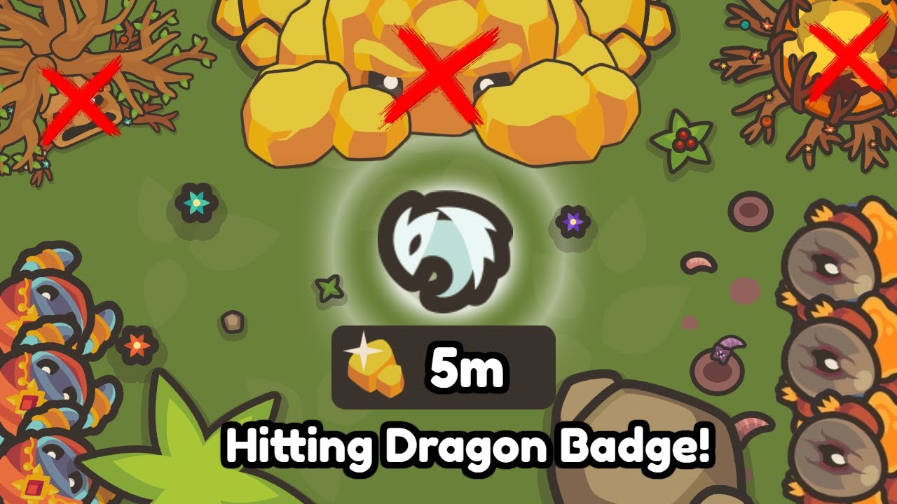5,000,000 Score + Getting Dragon Badge! | Taming.io
