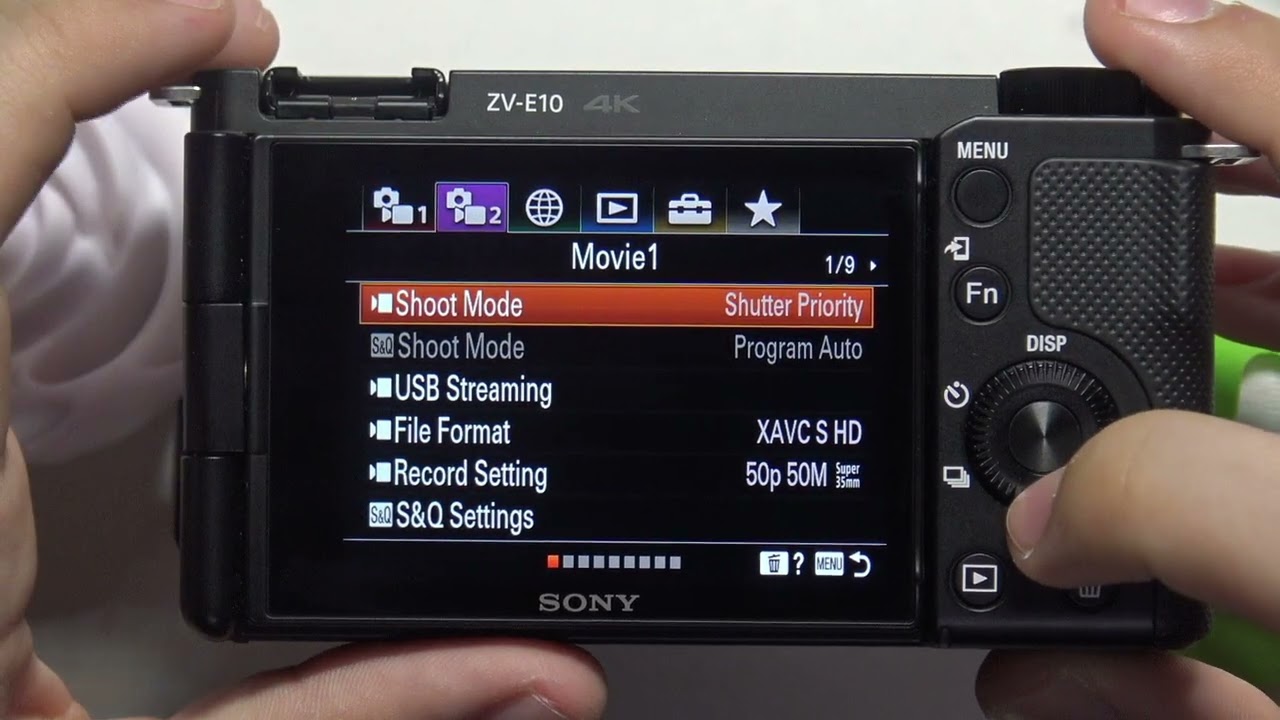 SONY ZV-E10 &ndash; How to Change Function Menu Settings