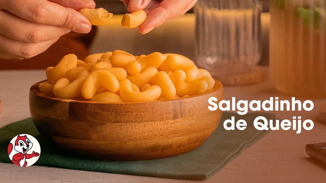 Salgadinho de queijo crocante
