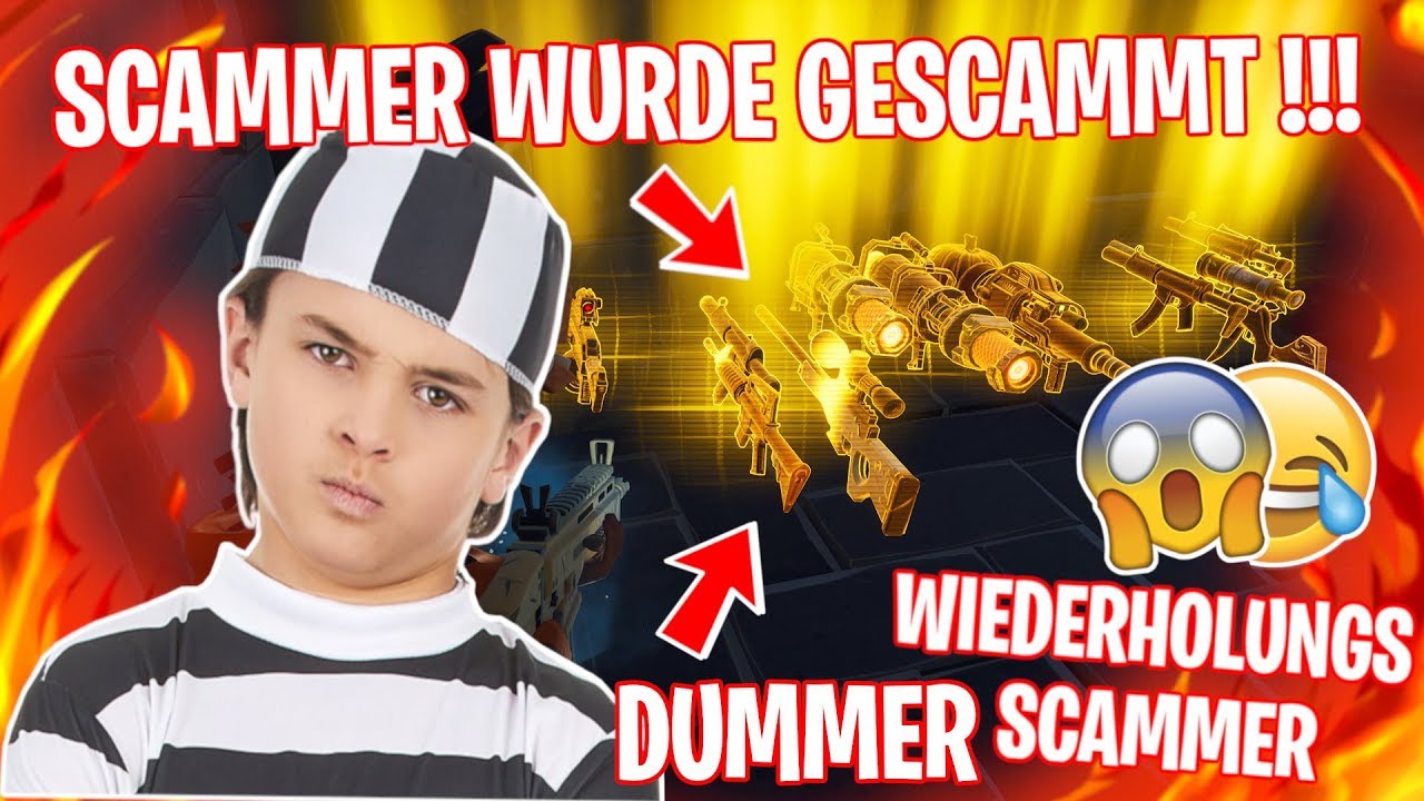 Scammer wurde gescammt !!! ...DUMMER WIEDERHOLUNGSTÄTER 😱 VIELE WAFFEN 😂 - Fortnite Rette die Welt