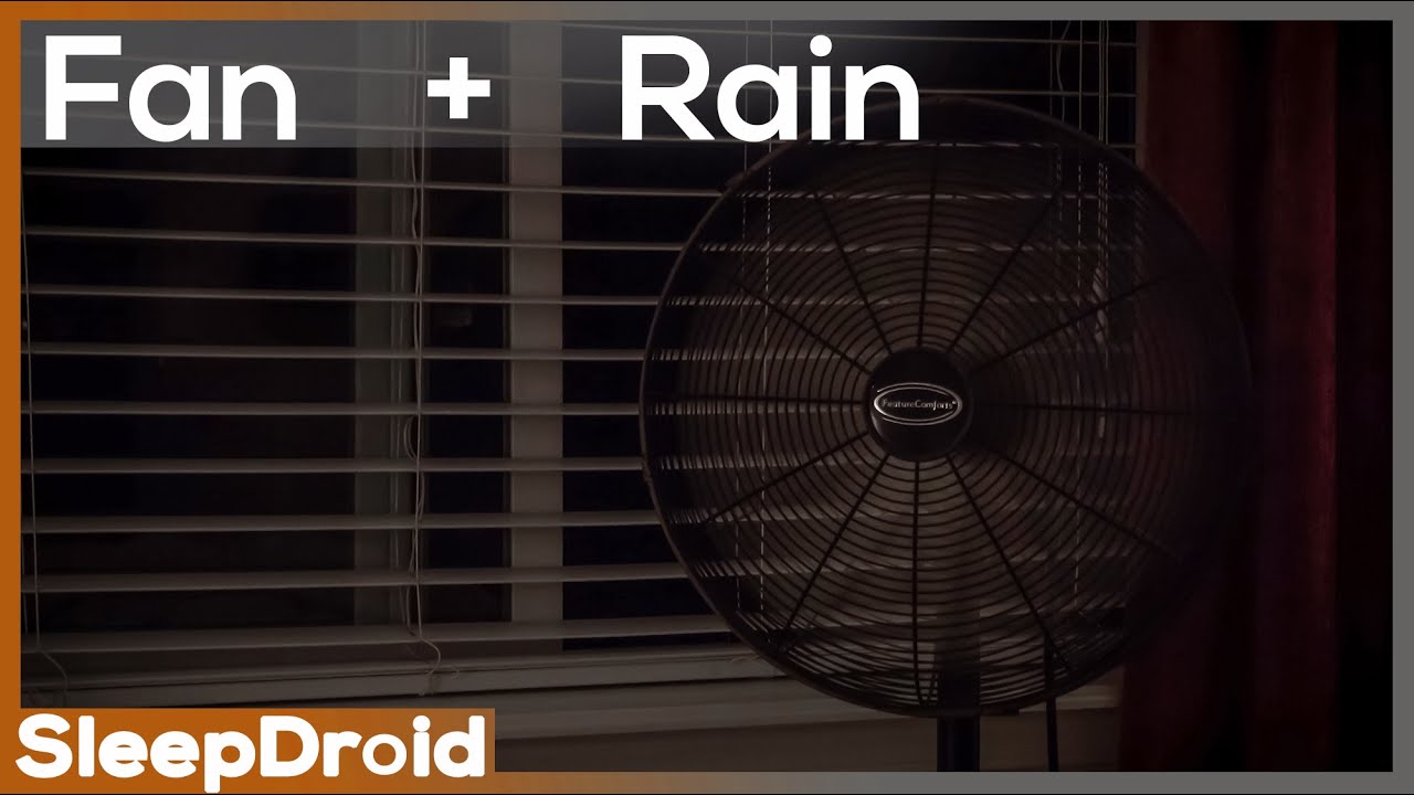 ► Fan Noise ~ Fan and Rain Sounds for Sleeping (No Thunder) | Study Focus, Sleep, Relaxing