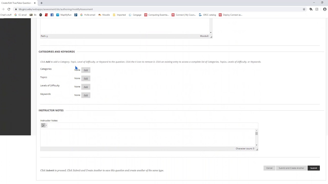 How to create a Pool of Questions in Blackboard