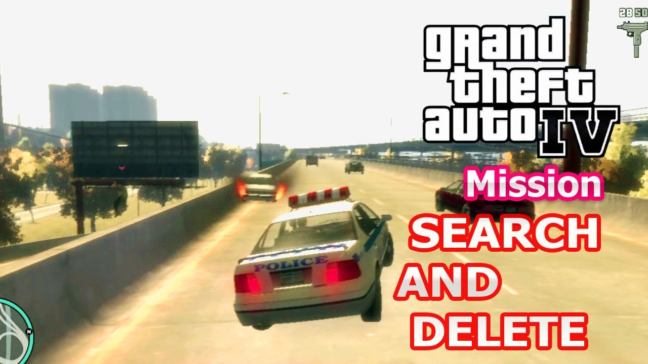GTA 4 Search and Delete Mission — Find a Police Car & Access the Computer Database | Walkthrough