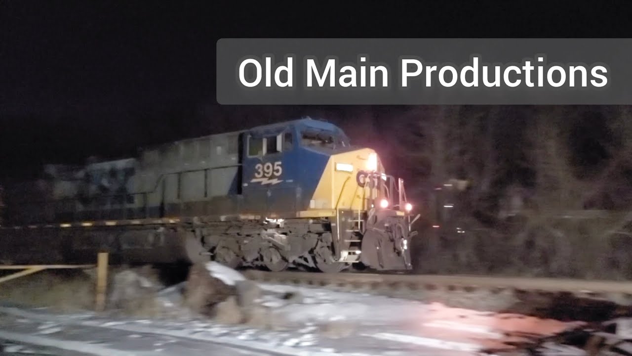 CSX Tanker Train Charges up Snowy Parrs Ridge with YN2 painted AC44 leader