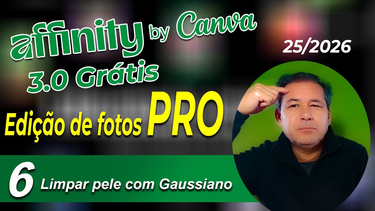 AFFINITY 3.0 GRATUITO,  TRATAMENTO DE PELE BÁSICO USANDO DESFOQUE GAUSSIANO.